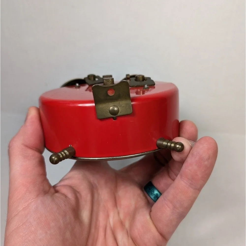 BROKEN Vintage Mickey Mouse Alarm Clock Walt Disney Productions Metal